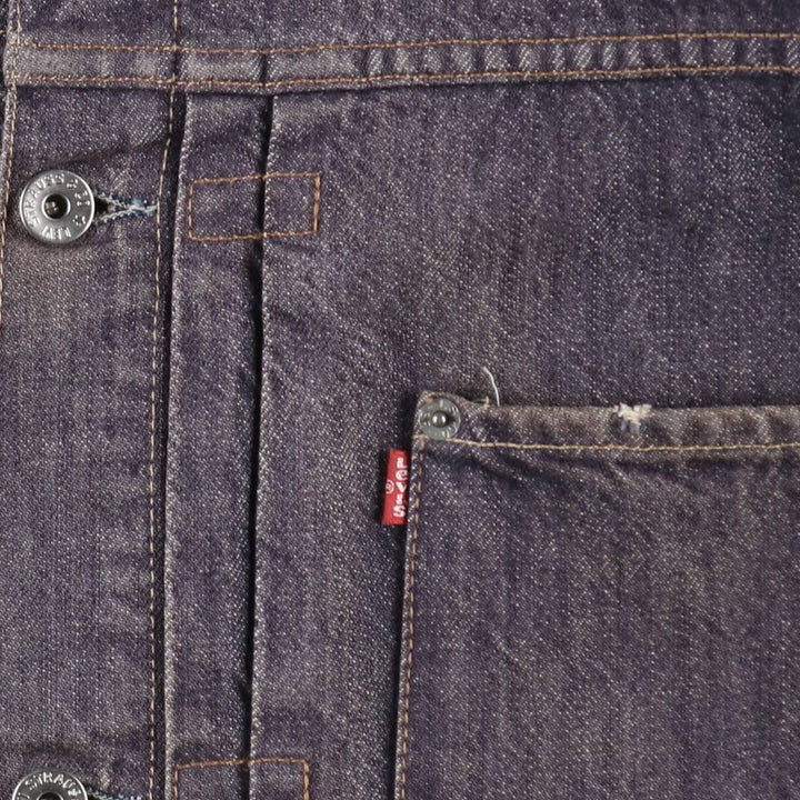 2000'S Levi's 70501-0404 Euro Model 1st Type Denim Jacket (Men's Size L) cotton navy blue type Vintage Second Hand