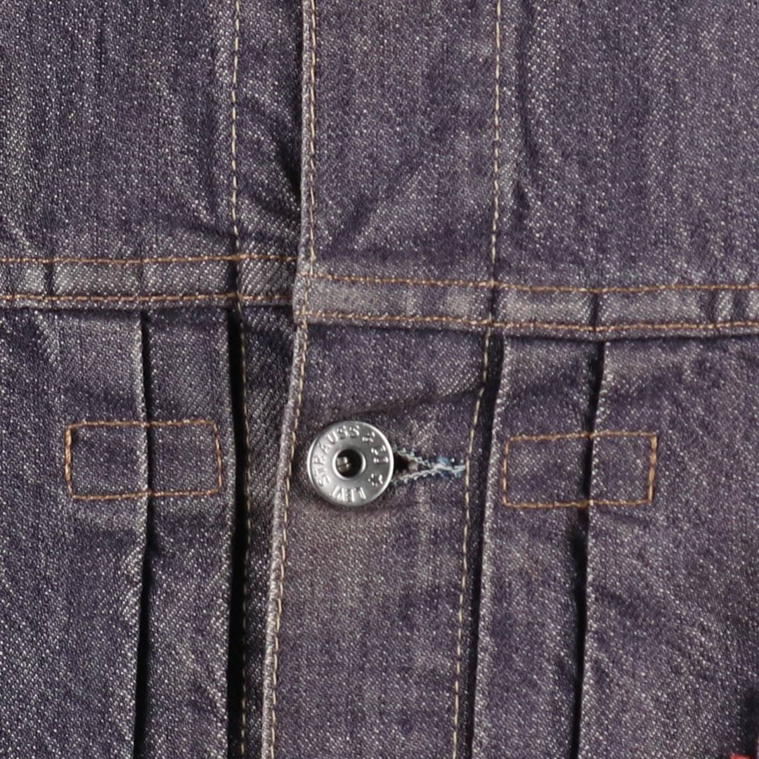 2000'S Levi's 70501-0404 Euro Model 1st Type Denim Jacket (Men's Size L) cotton navy blue type Vintage Second Hand