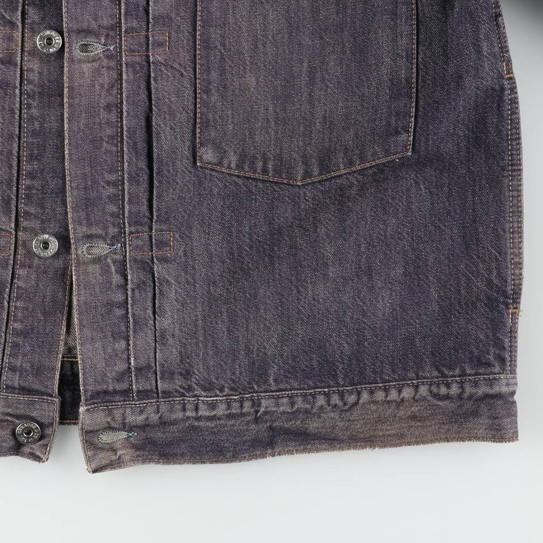 2000'S Levi's 70501-0404 Euro Model 1st Type Denim Jacket (Men's Size L) cotton navy blue type Vintage Second Hand