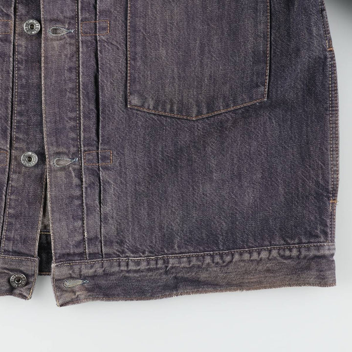 2000'S Levi's 70501-0404 Euro Model 1st Type Denim Jacket (Men's Size L) cotton navy blue type Vintage Second Hand