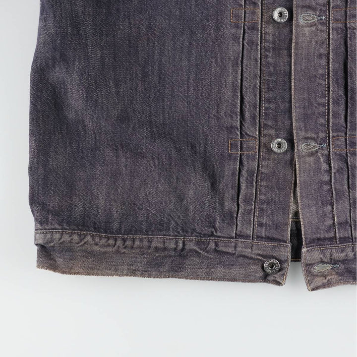 2000'S Levi's 70501-0404 Euro Model 1st Type Denim Jacket (Men's Size L) cotton navy blue type Vintage Second Hand