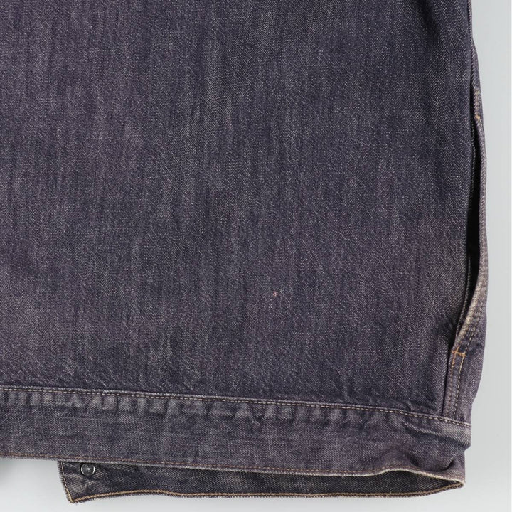 2000'S Levi's 70501-0404 Euro Model 1st Type Denim Jacket (Men's Size L) cotton navy blue type Vintage Second Hand