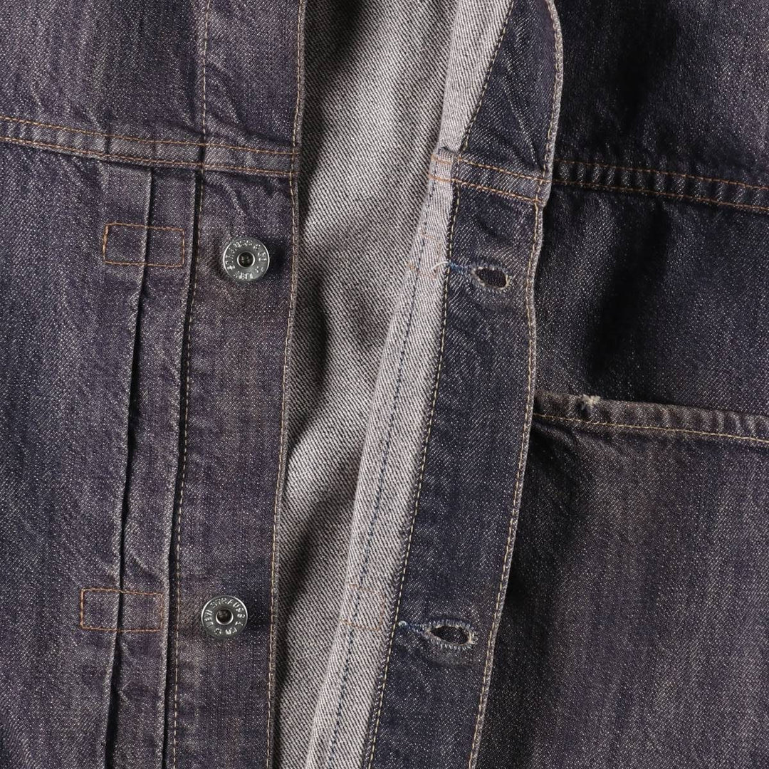 2000'S Levi's 70501-0404 Euro Model 1st Type Denim Jacket (Men's Size L) cotton navy blue type Vintage Second Hand