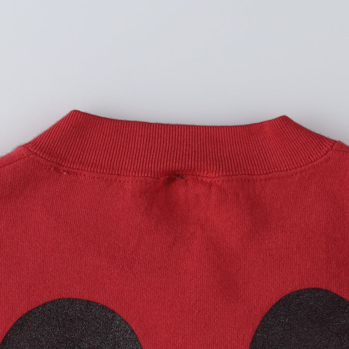90s-00'S Mickey Mouse Sitting Mickey Character Sweatshirt, Men's Size L (Equivalent), Vintage unclear red type Vintage Second Hand