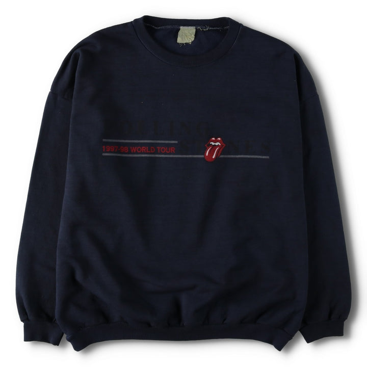 90'S THE ROLLING STONES Band Sweatshirt, Men's Size XL (approx.), Vintage unclear navy blue type Vintage Second Hand