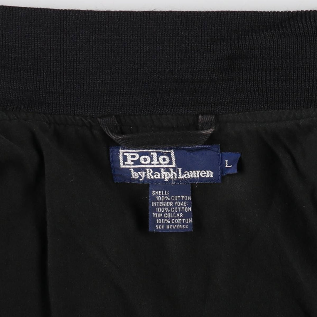 Ralph Lauren POLO by Ralph Lauren POLO SPORT Cotton Blouson, Men's Size L (approx.) cotton black type Vintage Second Hand