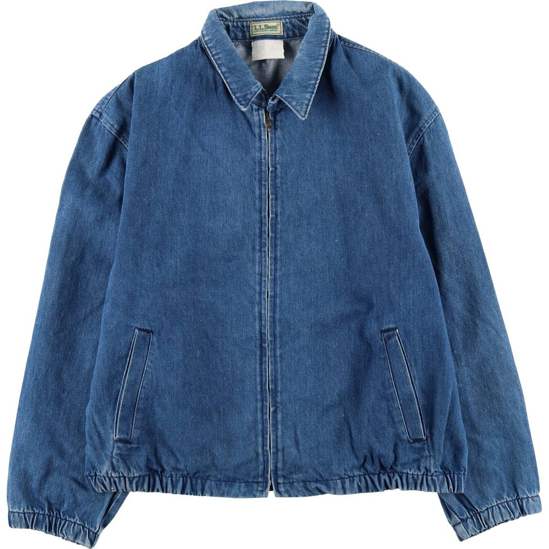 70s-80'S LL Bean Denim Swing Top Sport Jacket, Made in USA, Men's XL equivalent, Vintage unclear blue type Vintage Second Hand