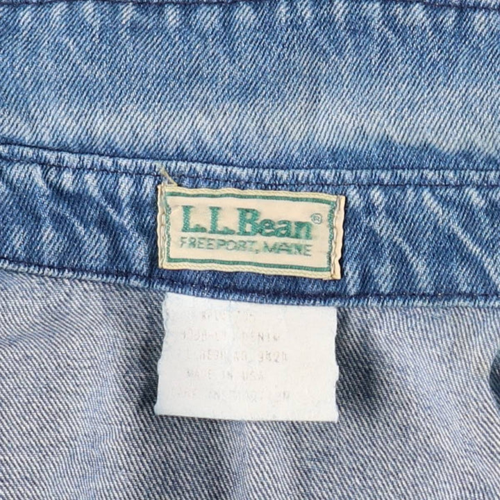 70s-80'S LL Bean Denim Swing Top Sport Jacket, Made in USA, Men's XL equivalent, Vintage unclear blue type Vintage Second Hand