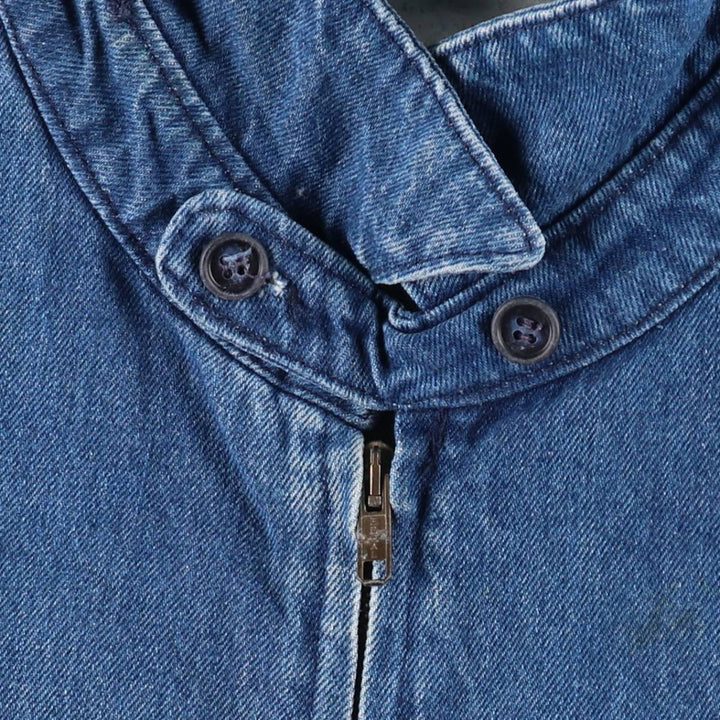70s-80'S LL Bean Denim Swing Top Sport Jacket, Made in USA, Men's XL equivalent, Vintage unclear blue type Vintage Second Hand