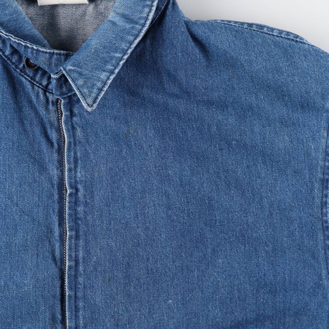 70s-80'S LL Bean Denim Swing Top Sport Jacket, Made in USA, Men's XL equivalent, Vintage unclear blue type Vintage Second Hand