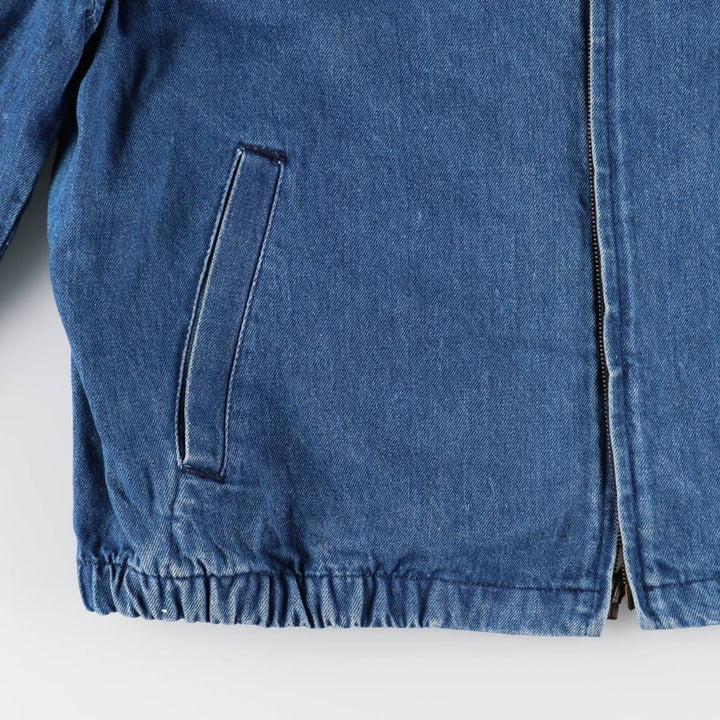 70s-80'S LL Bean Denim Swing Top Sport Jacket, Made in USA, Men's XL equivalent, Vintage unclear blue type Vintage Second Hand