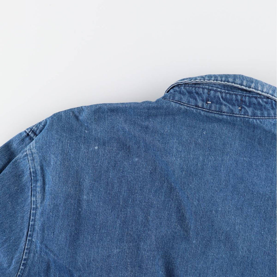 70s-80'S LL Bean Denim Swing Top Sport Jacket, Made in USA, Men's XL equivalent, Vintage unclear blue type Vintage Second Hand