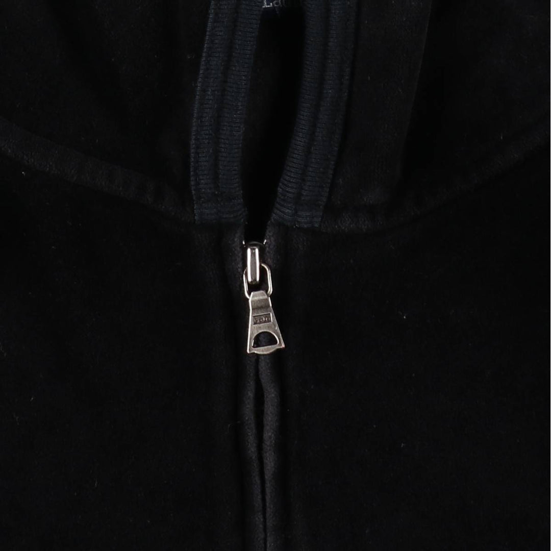 Ralph Lauren POLO by Ralph Lauren Velour Sweat Full-Zip Hoodie, Men's Size L (approx.) cotton black type Vintage Second Hand