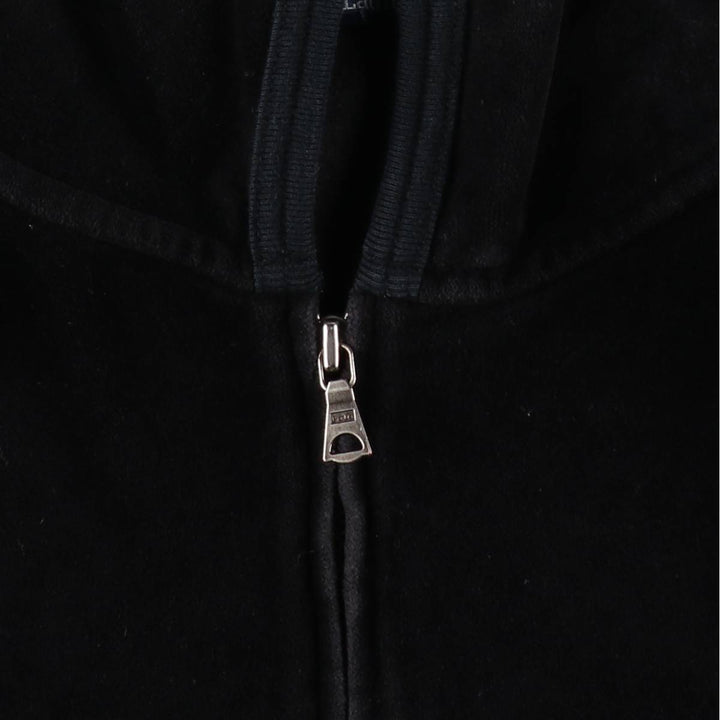 Ralph Lauren POLO by Ralph Lauren Velour Sweat Full-Zip Hoodie, Men's Size L (approx.) cotton black type Vintage Second Hand