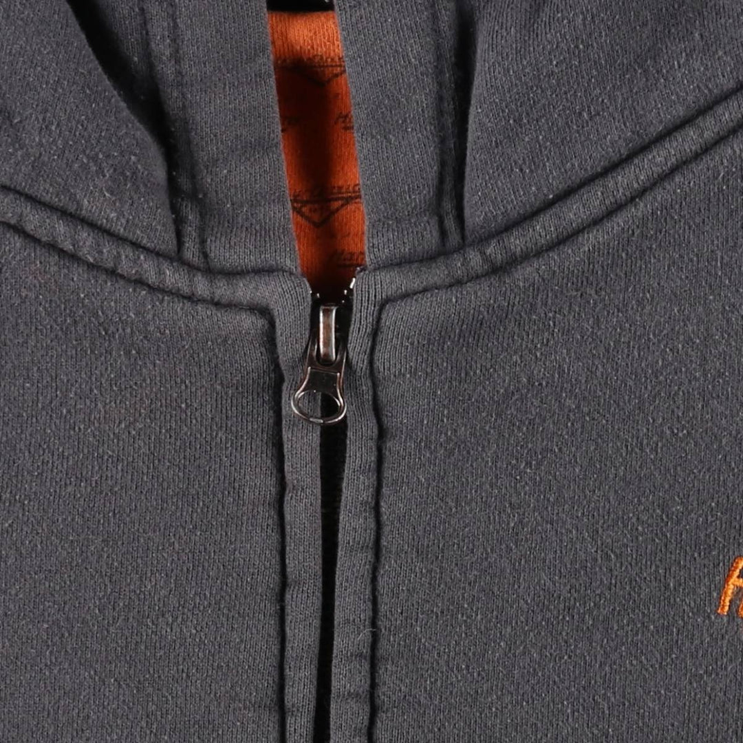 Harley-Davidson Cafe Eagle Pattern Fire Pattern Full-Zip Sweatshirt Hoodie (Men's Size L) cotton gray type Vintage Second Hand
