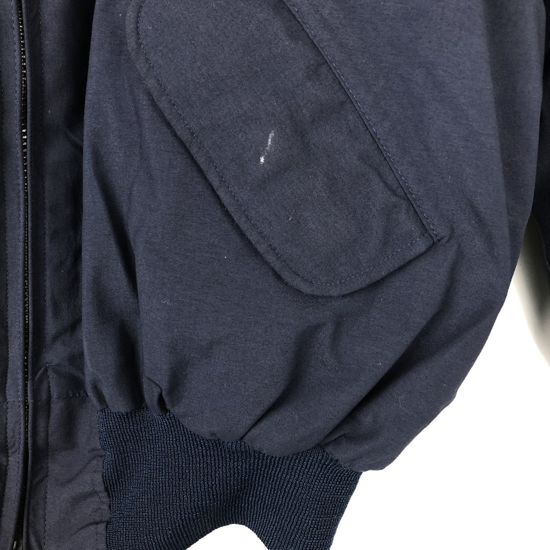 2000'S Padded Security Police Jacket, Military Jacket, Made in USA, XX-LARGE, Men's XXL unclear navy blue type Vintage Second Hand