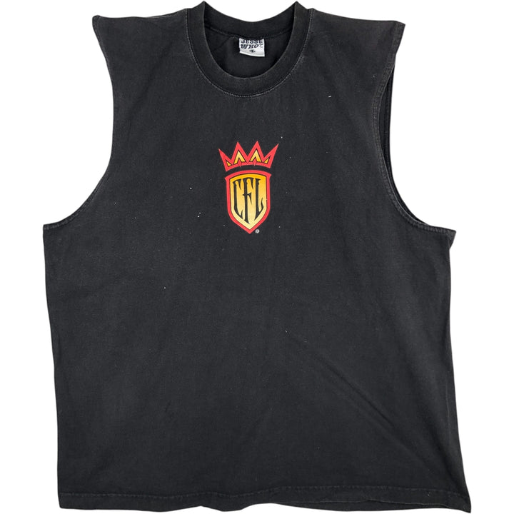WEST COAST CHOPPERS CFL Canadian Football League Sleeveless Motorcycle T-Shirt, Men's XXL cotton black type Vintage Second Hand