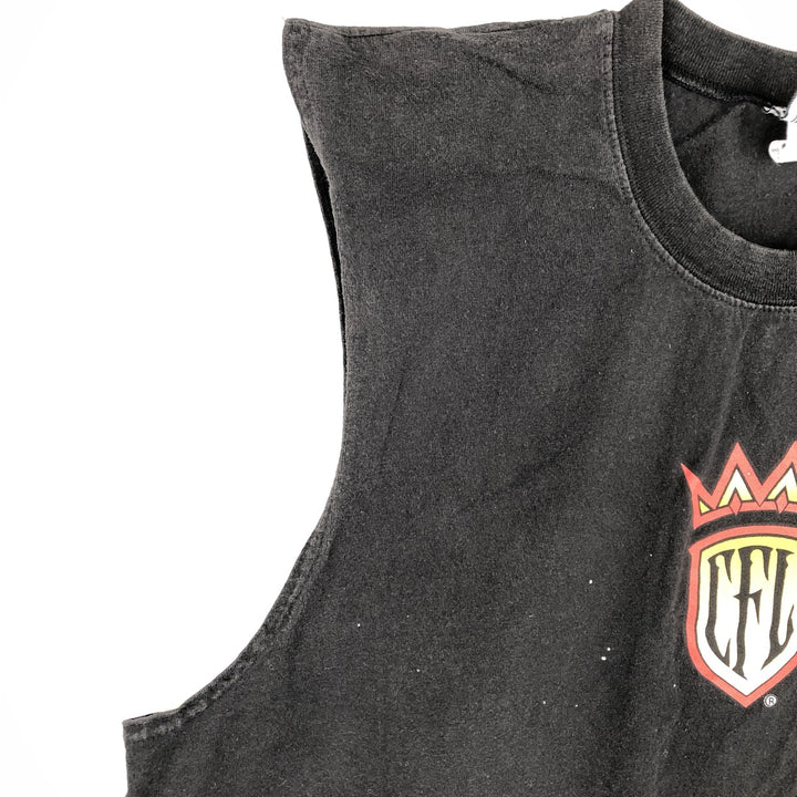 WEST COAST CHOPPERS CFL Canadian Football League Sleeveless Motorcycle T-Shirt, Men's XXL cotton black type Vintage Second Hand