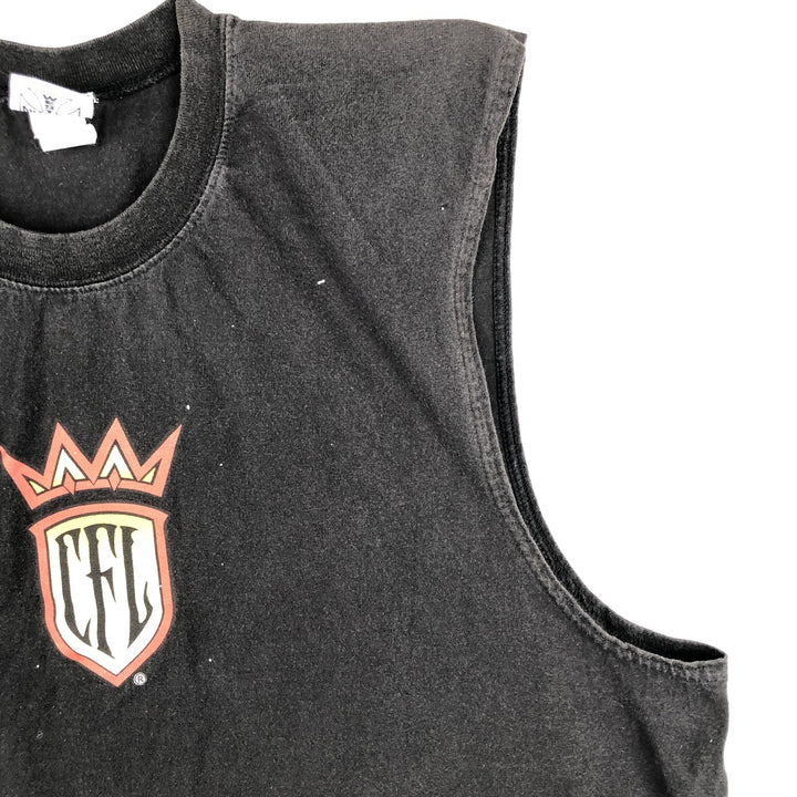 WEST COAST CHOPPERS CFL Canadian Football League Sleeveless Motorcycle T-Shirt, Men's XXL cotton black type Vintage Second Hand