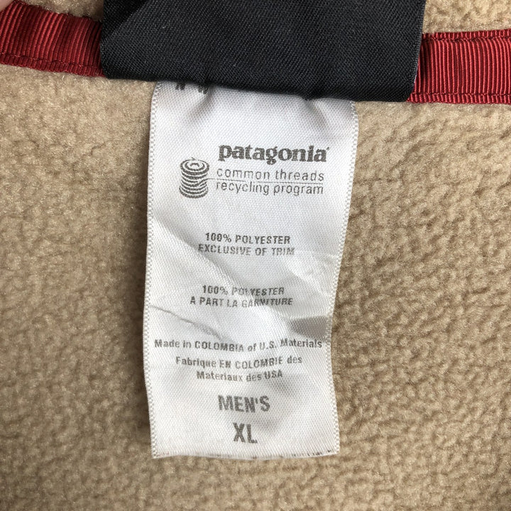 2000'S Patagonia Synchilla Snap-T 25450F0 Half-Snap Fleece Pullover, Men's XL polyester Beige type Vintage Second Hand