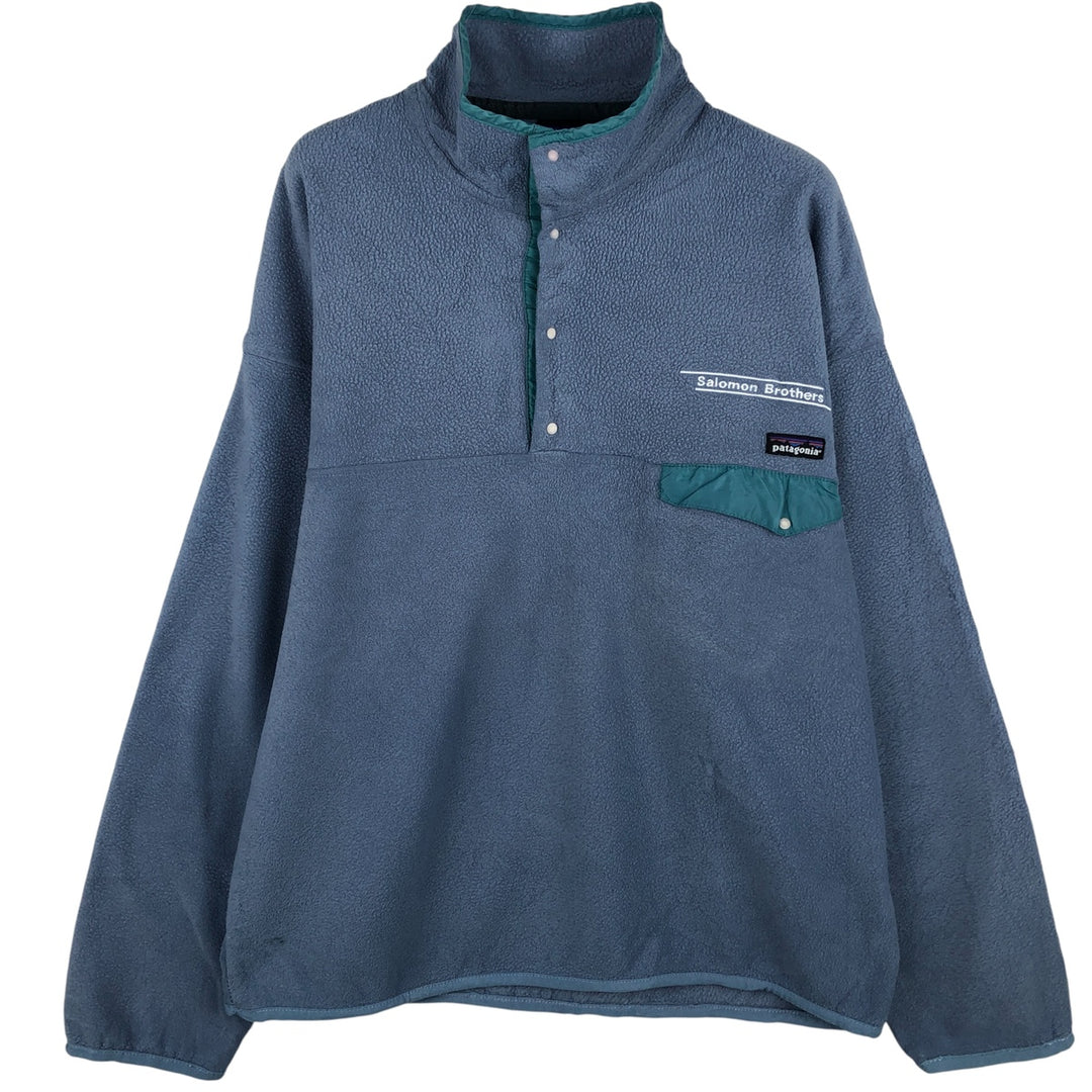 Patagonia Advertising Fleece Pullover, Made in Portugal, Men's Size L unclear Blue type light blue Vintage Second Hand