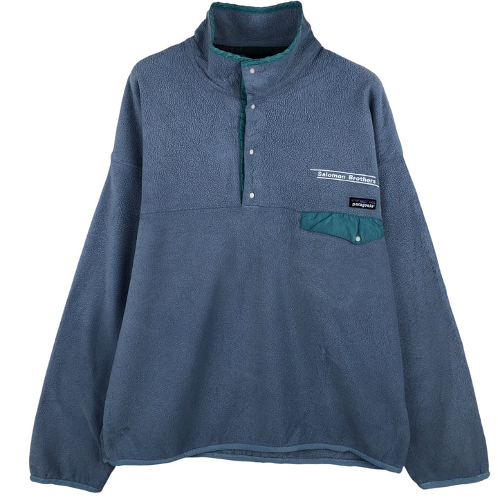 Patagonia Advertising Fleece Pullover, Made in Portugal, Men's Size L unclear Blue type light blue Vintage Second Hand