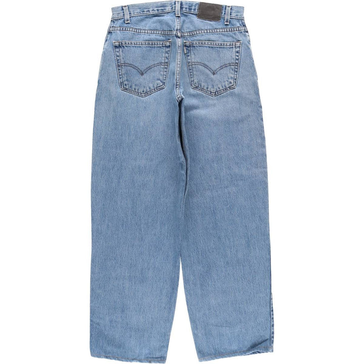 00'S Levi's SILVER TAB BAGGY tapered denim pants for men, size w32 cotton blue type Vintage Second Hand