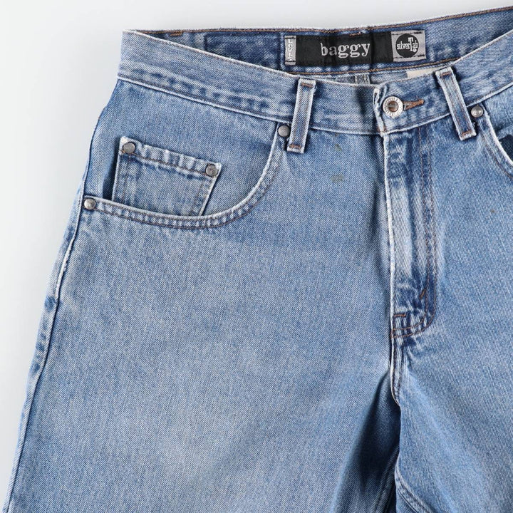 00'S Levi's SILVER TAB BAGGY tapered denim pants for men, size w32 cotton blue type Vintage Second Hand