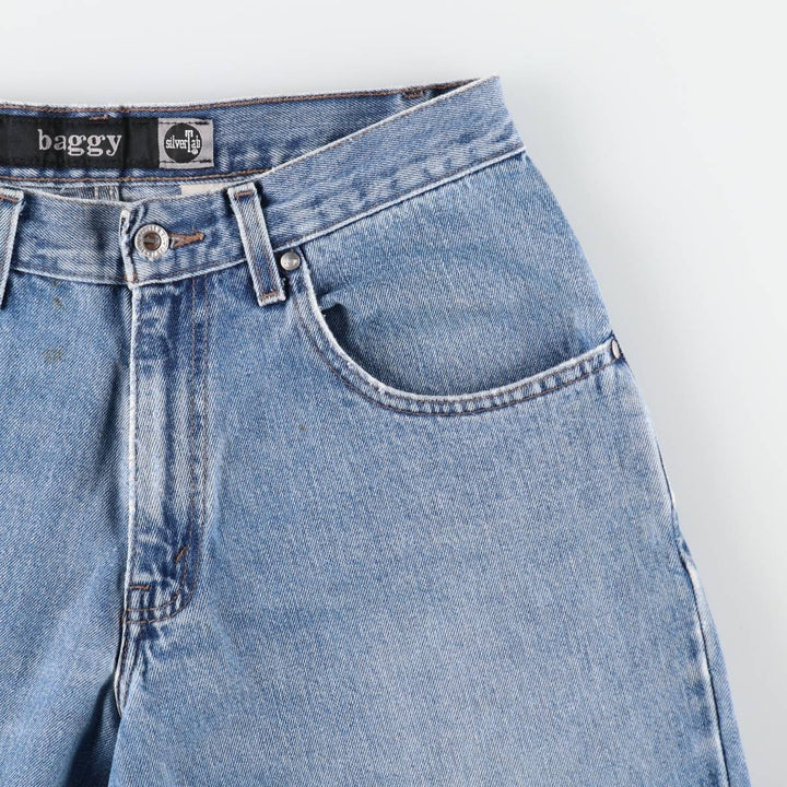 00'S Levi's SILVER TAB BAGGY tapered denim pants for men, size w32 cotton blue type Vintage Second Hand