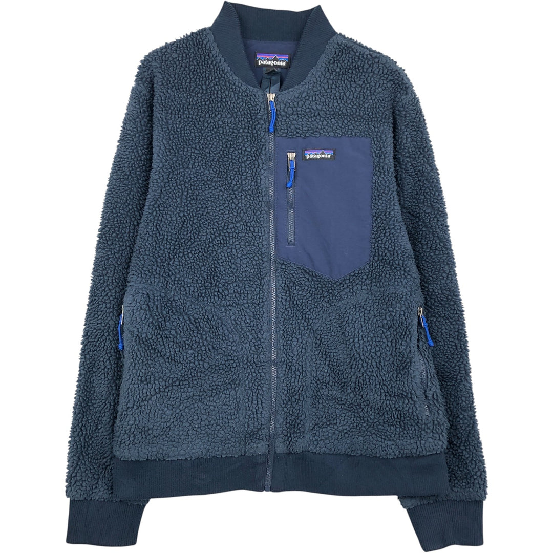 Patagonia Retro-X Bomber Jacket (22830FA19), Men's Medium Fleece Jacket recycled polyester navy blue type Vintage Second Hand
