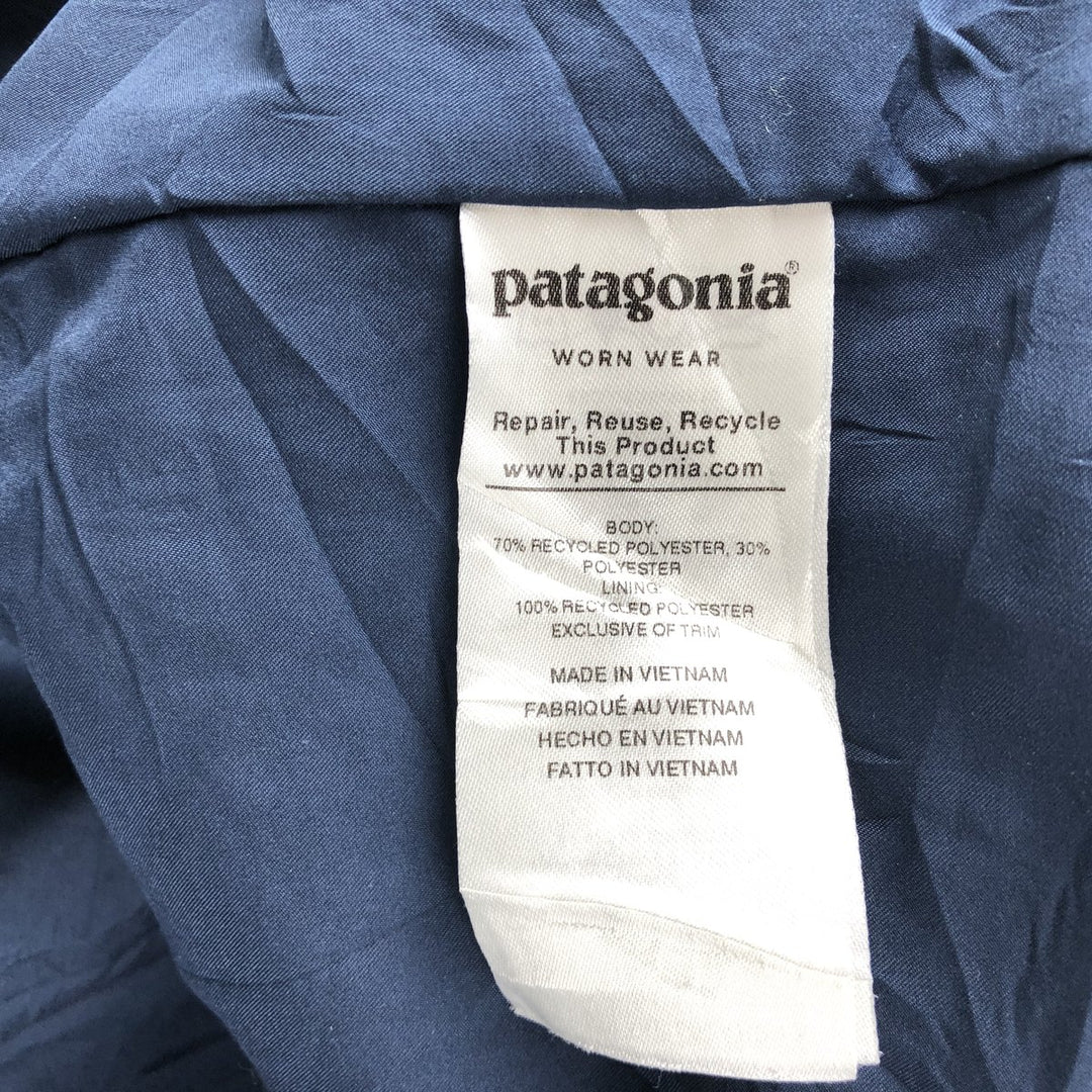 Patagonia Retro-X Bomber Jacket (22830FA19), Men's Medium Fleece Jacket recycled polyester navy blue type Vintage Second Hand