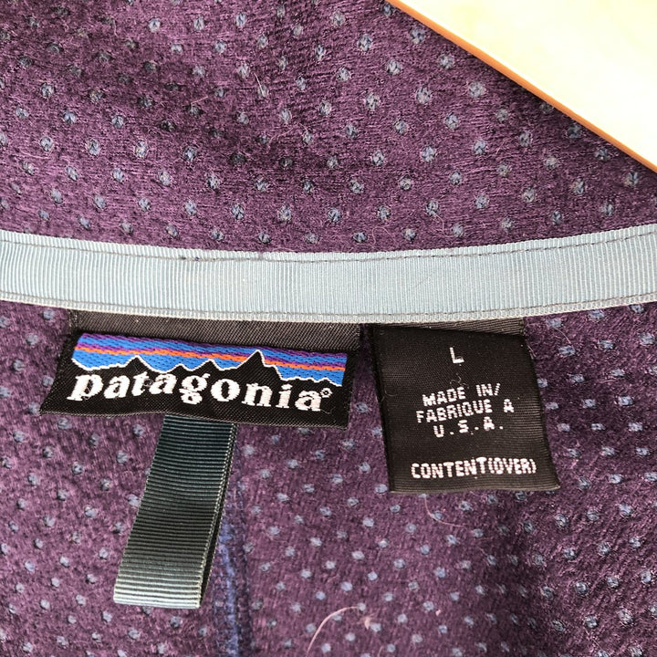 90'S Patagonia Retro Cardigan 23022F6 Fleece Jacket, Made in USA, Men's Size L, Vintage polyester blue type Vintage Second Hand