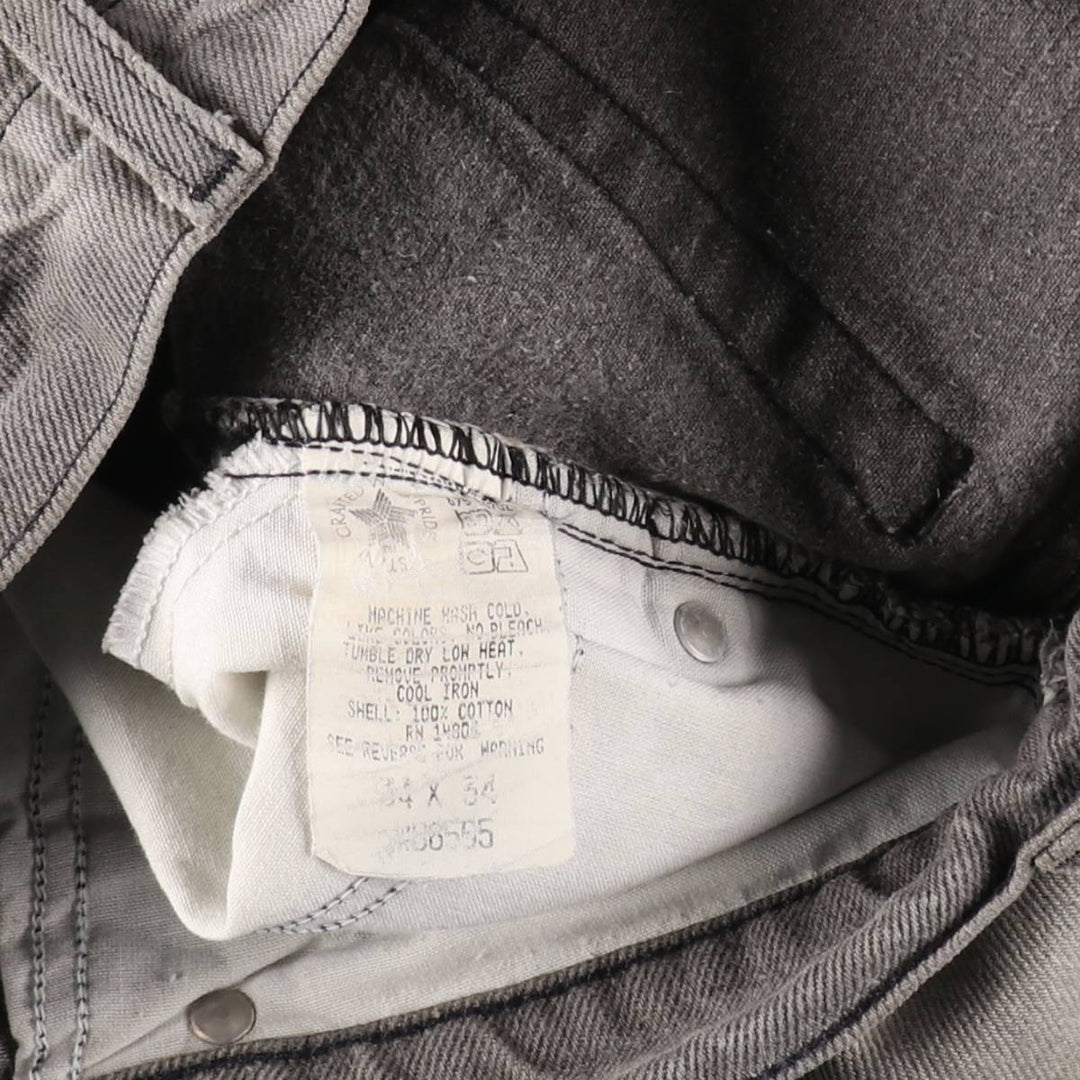 90'S Carhartt Black Denim Tapered Jeans, Made in USA, Men's W35 (approx.), Vintage cotton black type Vintage Second Hand
