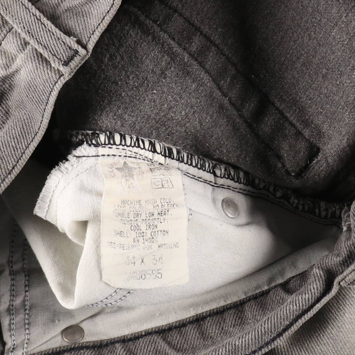 90'S Carhartt Black Denim Tapered Jeans, Made in USA, Men's W35 (approx.), Vintage cotton black type Vintage Second Hand