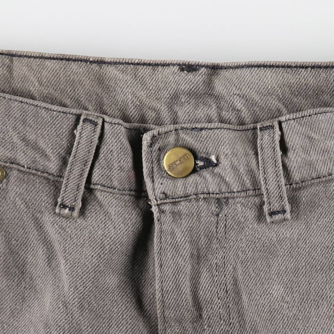 90'S Carhartt Black Denim Tapered Jeans, Made in USA, Men's W35 (approx.), Vintage cotton black type Vintage Second Hand