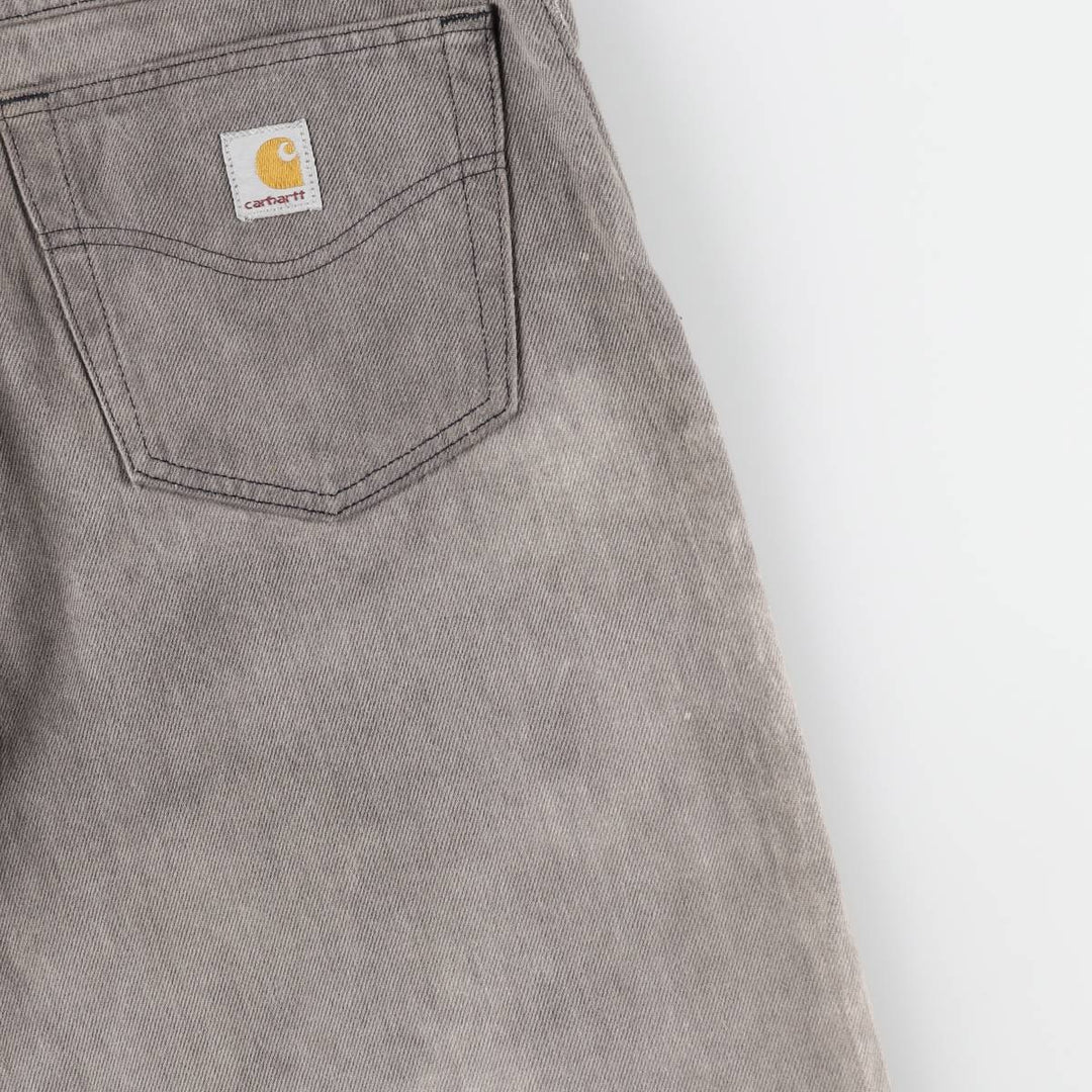90'S Carhartt Black Denim Tapered Jeans, Made in USA, Men's W35 (approx.), Vintage cotton black type Vintage Second Hand