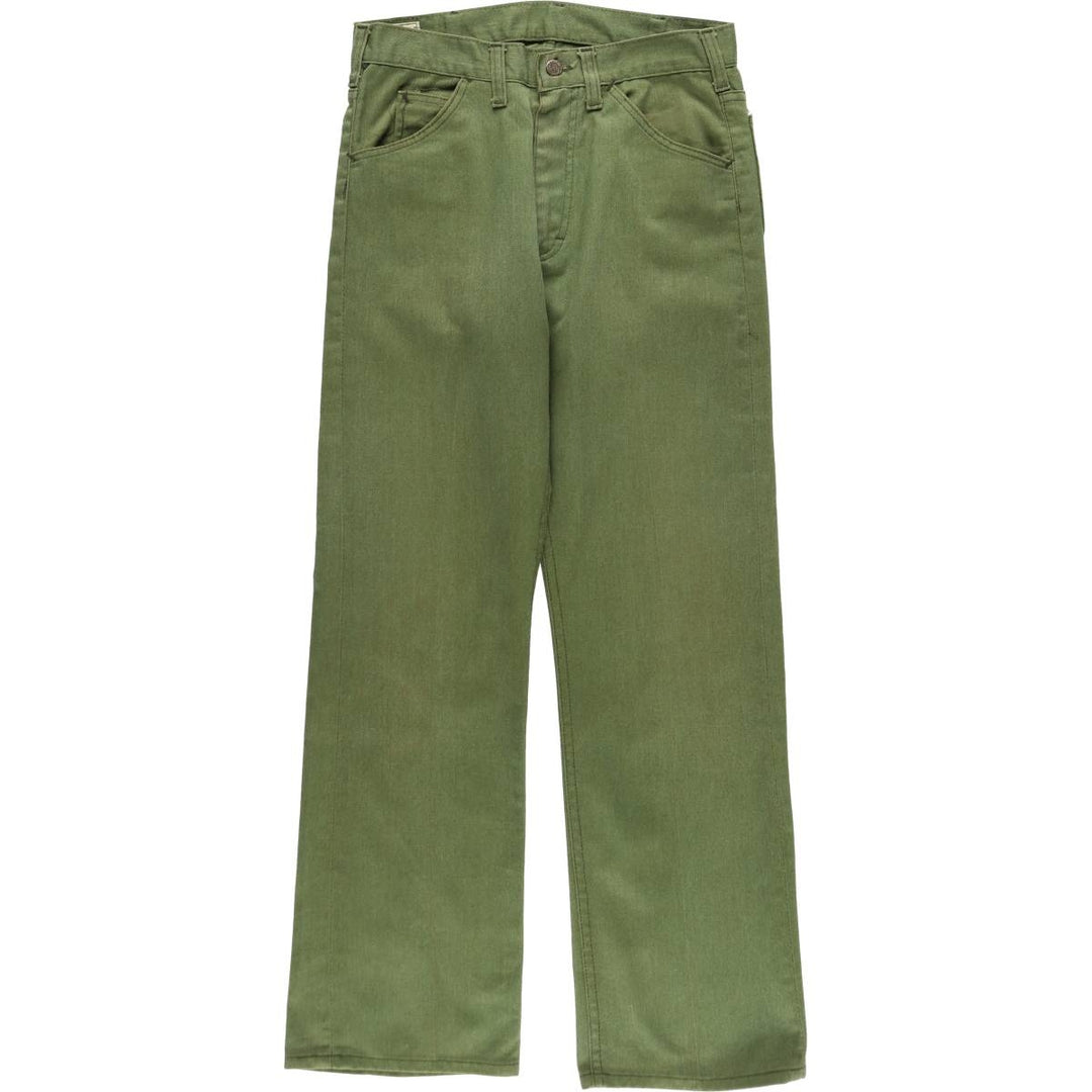 80'S Lee RIDERS Flare Cut Denim Pants, Men's Size W30 (approx.), Vintage unclear Khaki type Vintage Second Hand