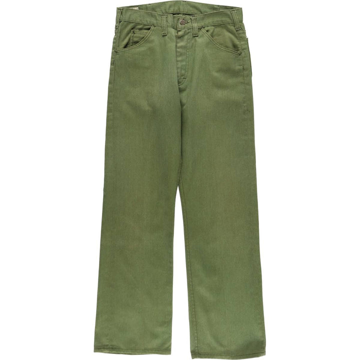 80'S Lee RIDERS Flare Cut Denim Pants, Men's Size W30 (approx.), Vintage unclear Khaki type Vintage Second Hand