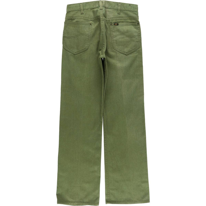 80'S Lee RIDERS Flare Cut Denim Pants, Men's Size W30 (approx.), Vintage unclear Khaki type Vintage Second Hand