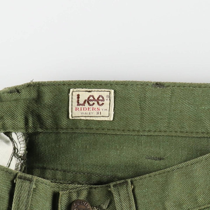 80'S Lee RIDERS Flare Cut Denim Pants, Men's Size W30 (approx.), Vintage unclear Khaki type Vintage Second Hand