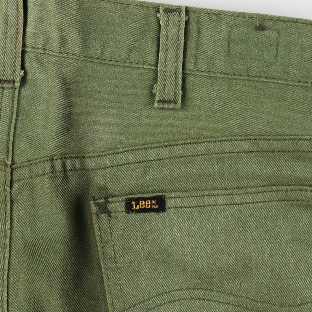 80'S Lee RIDERS Flare Cut Denim Pants, Men's Size W30 (approx.), Vintage unclear Khaki type Vintage Second Hand