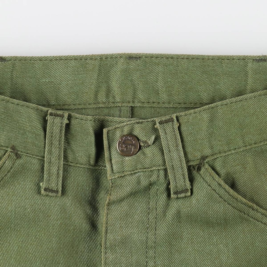 80'S Lee RIDERS Flare Cut Denim Pants, Men's Size W30 (approx.), Vintage unclear Khaki type Vintage Second Hand