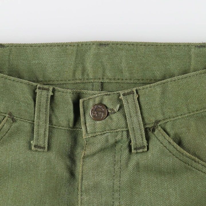 80'S Lee RIDERS Flare Cut Denim Pants, Men's Size W30 (approx.), Vintage unclear Khaki type Vintage Second Hand