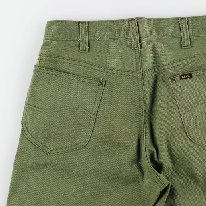 80'S Lee RIDERS Flare Cut Denim Pants, Men's Size W30 (approx.), Vintage unclear Khaki type Vintage Second Hand