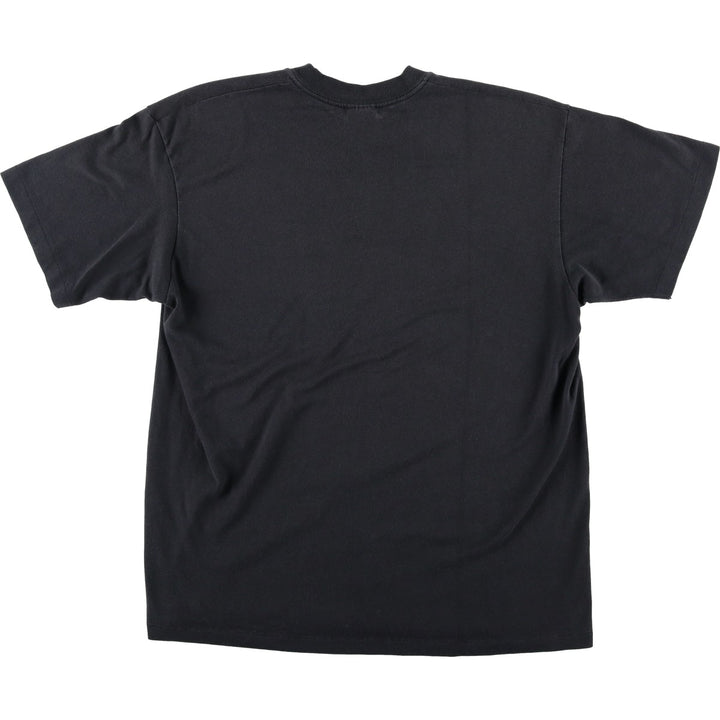 80s-90'S Stedman Message Print T-Shirt, Made in USA, Men's XL equivalent, Vintage polyester black type Vintage Second Hand