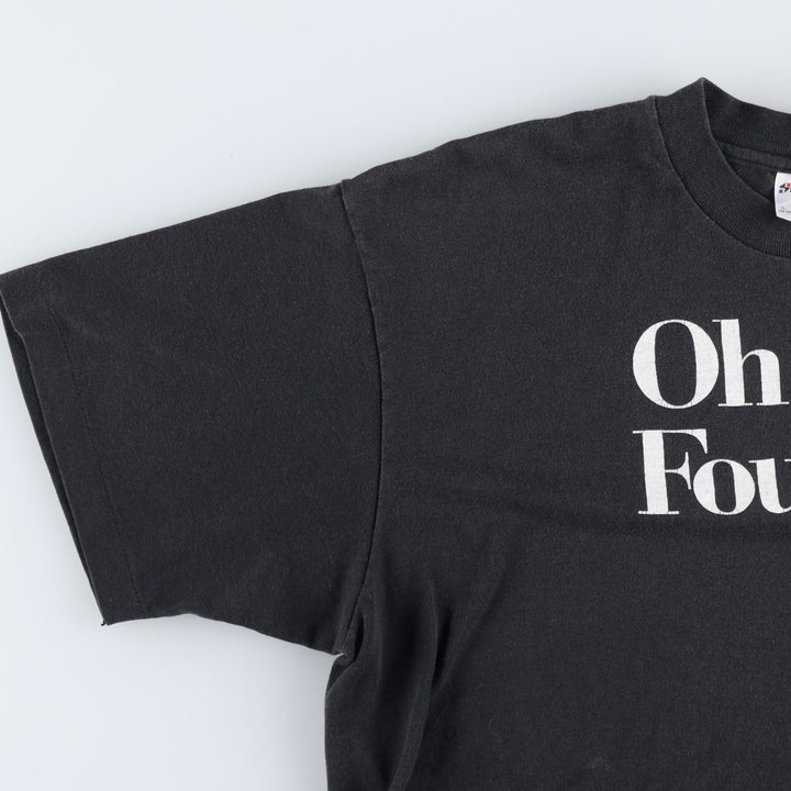 80s-90'S Stedman Message Print T-Shirt, Made in USA, Men's XL equivalent, Vintage polyester black type Vintage Second Hand