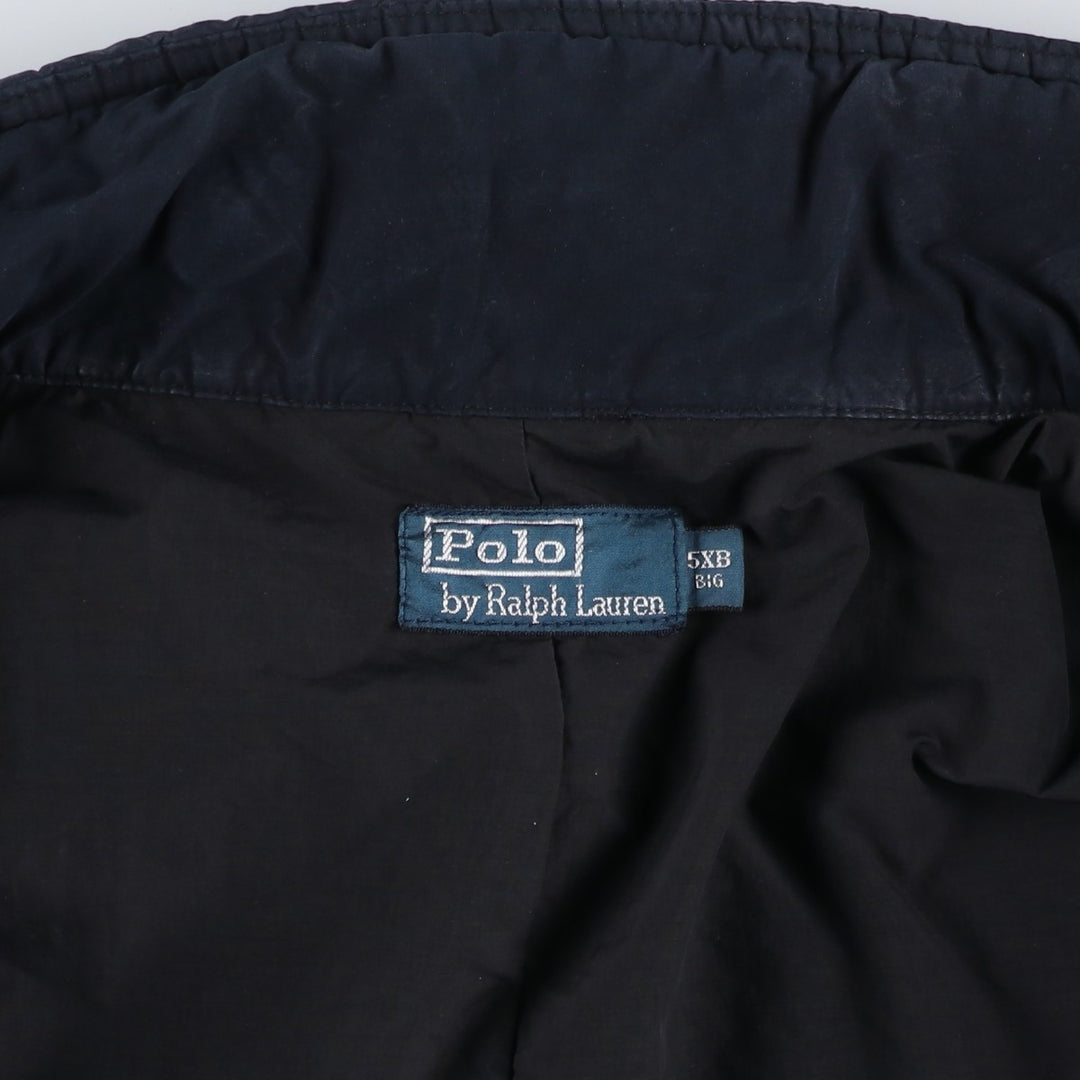 Big Size Ralph Lauren POLO by Ralph Lauren M-65 Type Military Field Jacket, Men's Size XXXXXL Equivalent cotton navy blue type Vintage Second Hand