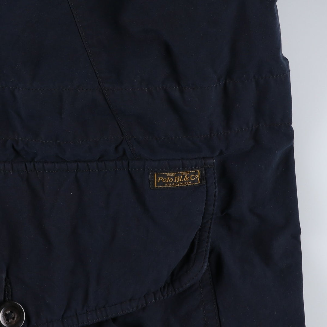 Big Size Ralph Lauren POLO by Ralph Lauren M-65 Type Military Field Jacket, Men's Size XXXXXL Equivalent cotton navy blue type Vintage Second Hand