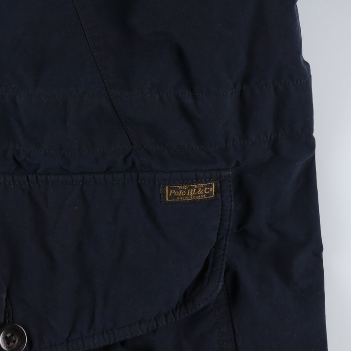 Big Size Ralph Lauren POLO by Ralph Lauren M-65 Type Military Field Jacket, Men's Size XXXXXL Equivalent cotton navy blue type Vintage Second Hand