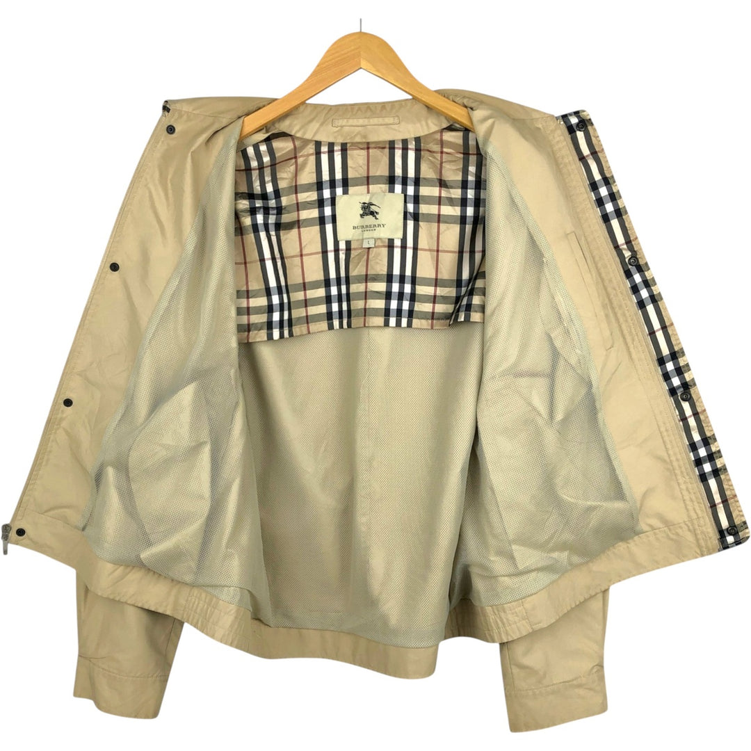 Burberry's BURBERRY LONDON zip-up jacket, men's size L (approx.) polyester Beige type Vintage Second Hand